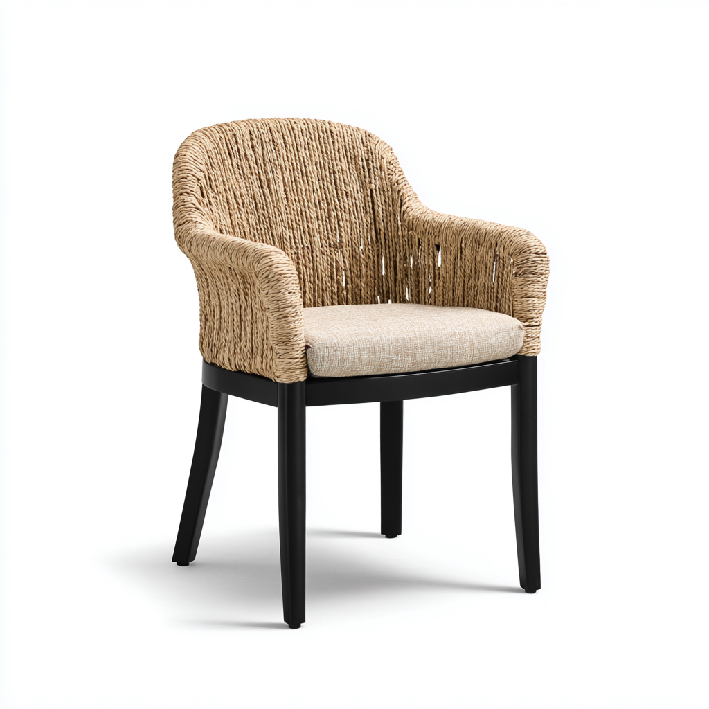 Gartensofa Geflecht Natur 60X58X85 Cm Outdoor Design-Nookmymart