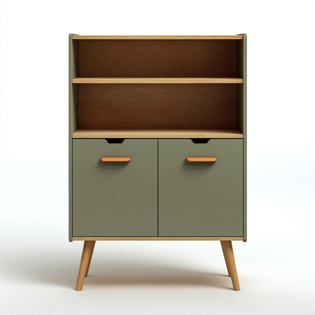 Schuhschrank Holz-Olivgrün 75X32X95 Cm - Für Flur - Modernes Design-Nookmymart