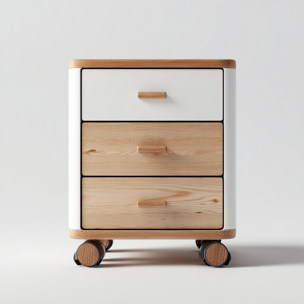 Aktenschrank Holzwerkstoff 43X40X60 Cm - Weiß-Eiche - Für Büro Und Homeoffice - Modernes Design-Nookmymart