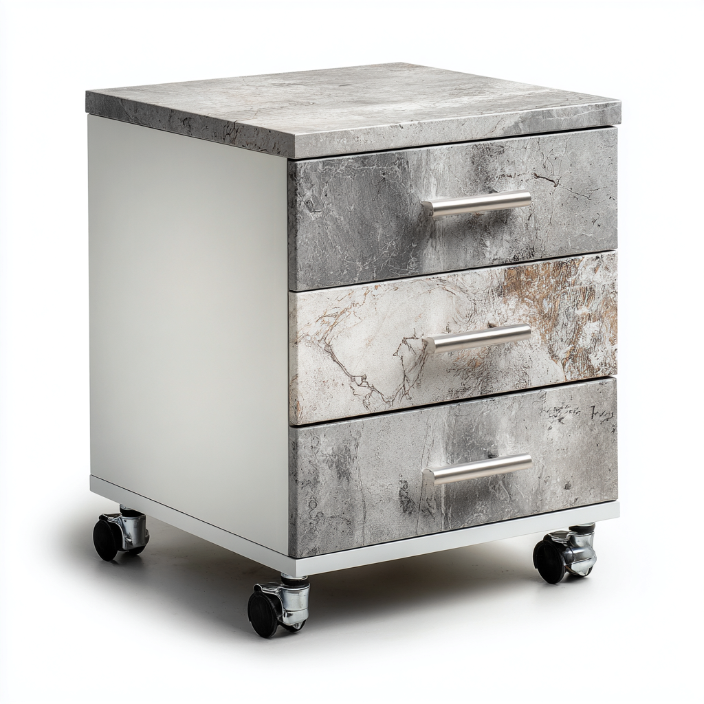 Aktenschrank 40X50X60 Cm - Grau-Weiß - Mobiles Modernes Büromöbel-Nookmymart