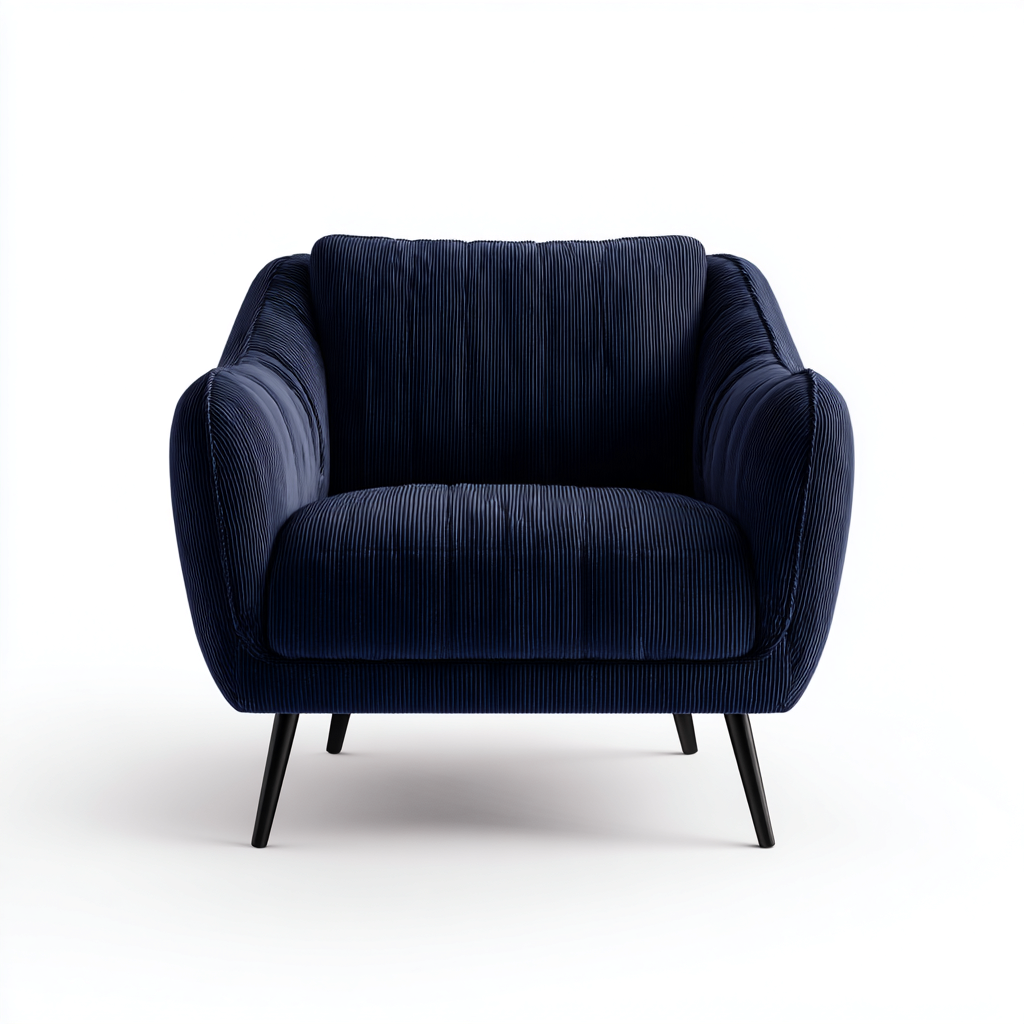 Sessel Stoff 90X84X88 Cm - Dunkelblau - Modernes Design-Nookmymart