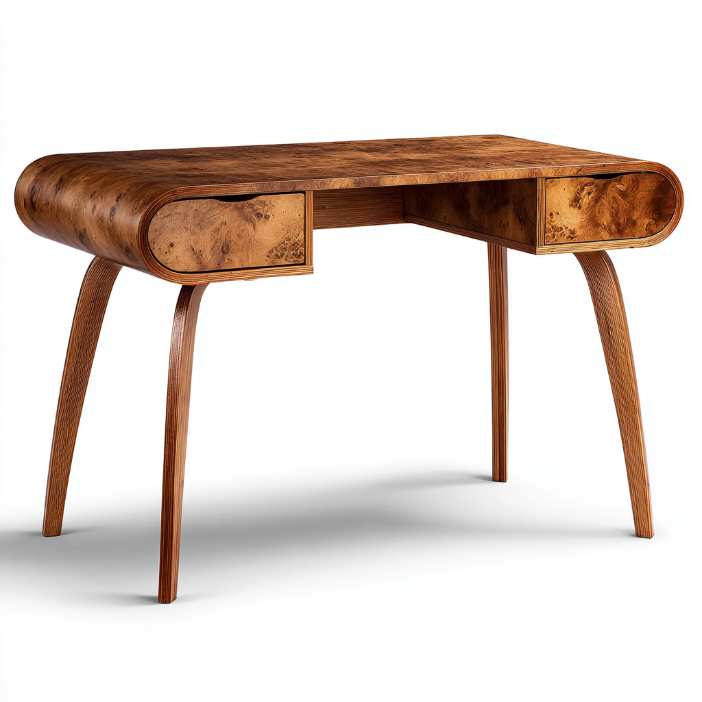 Schreibtisch Holz 120X60X75 Cm Natur Retro Design-Nookmymart