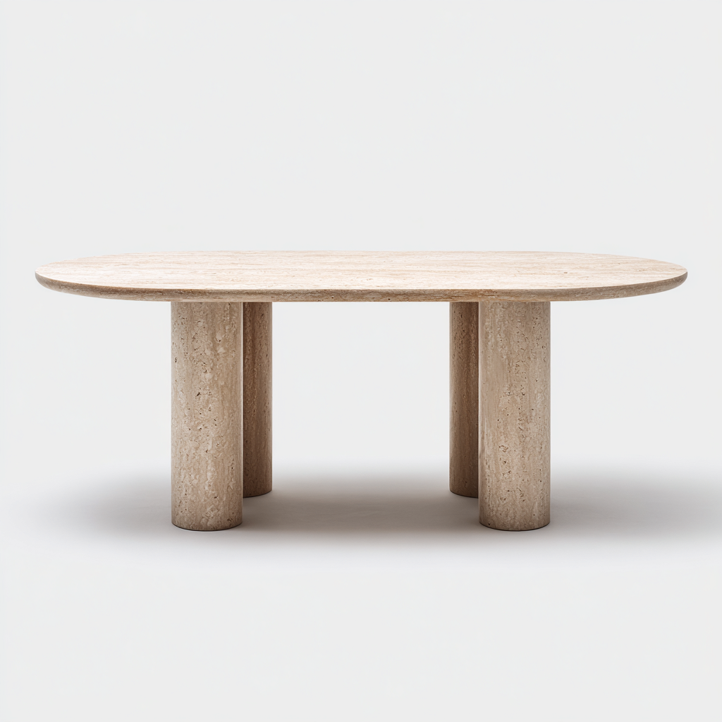 Esszimmertische Stein 160X85X75 Cm - Beige - Modernes Design-Nookmymart