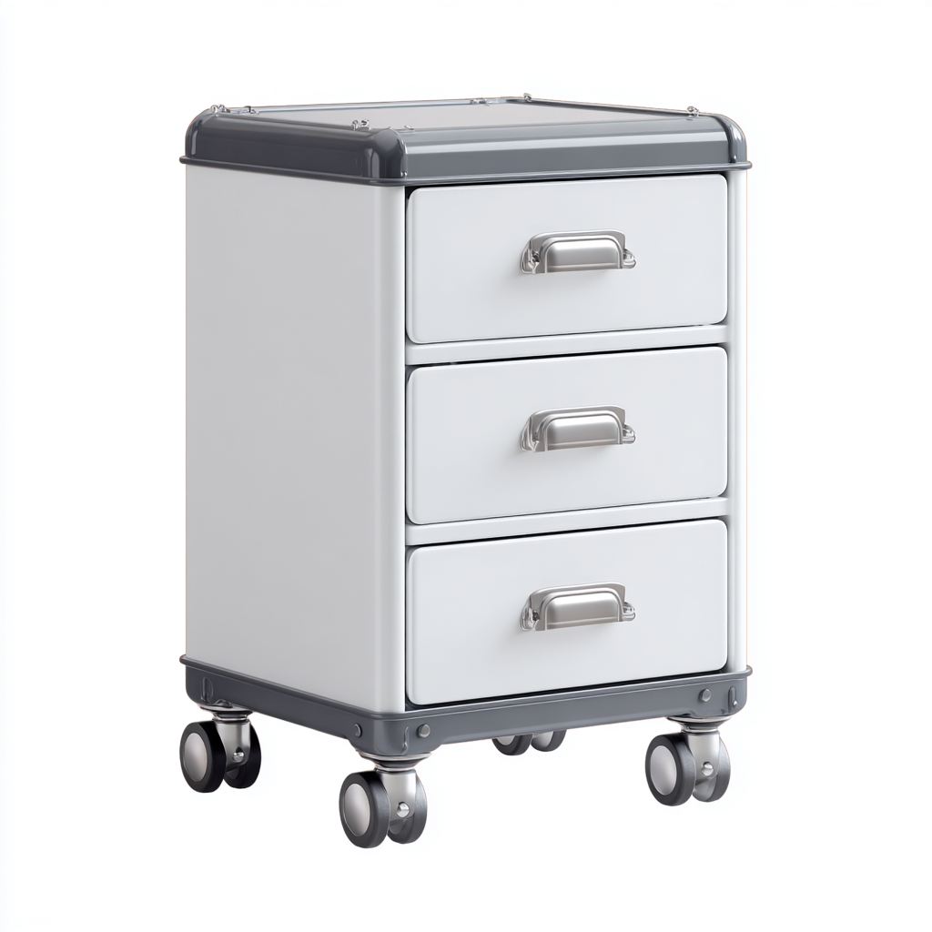 Aktenschrank 38X45X65 Cm - Weiß-Grau - Mobiles Modernes Büromöbel-Nookmymart