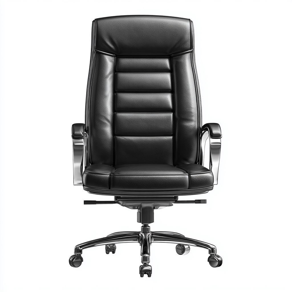 Bürostuhl - Kunstleder - 60X65X110 Cm - Schwarz - Ergonomisches Design-Nookmymart