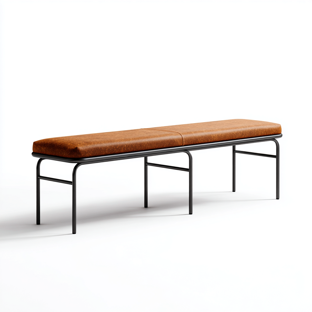 Sitzbank Für Flur Kunstleder 120X32X45 Cm - Braun - Modernes Design-Nookmymart