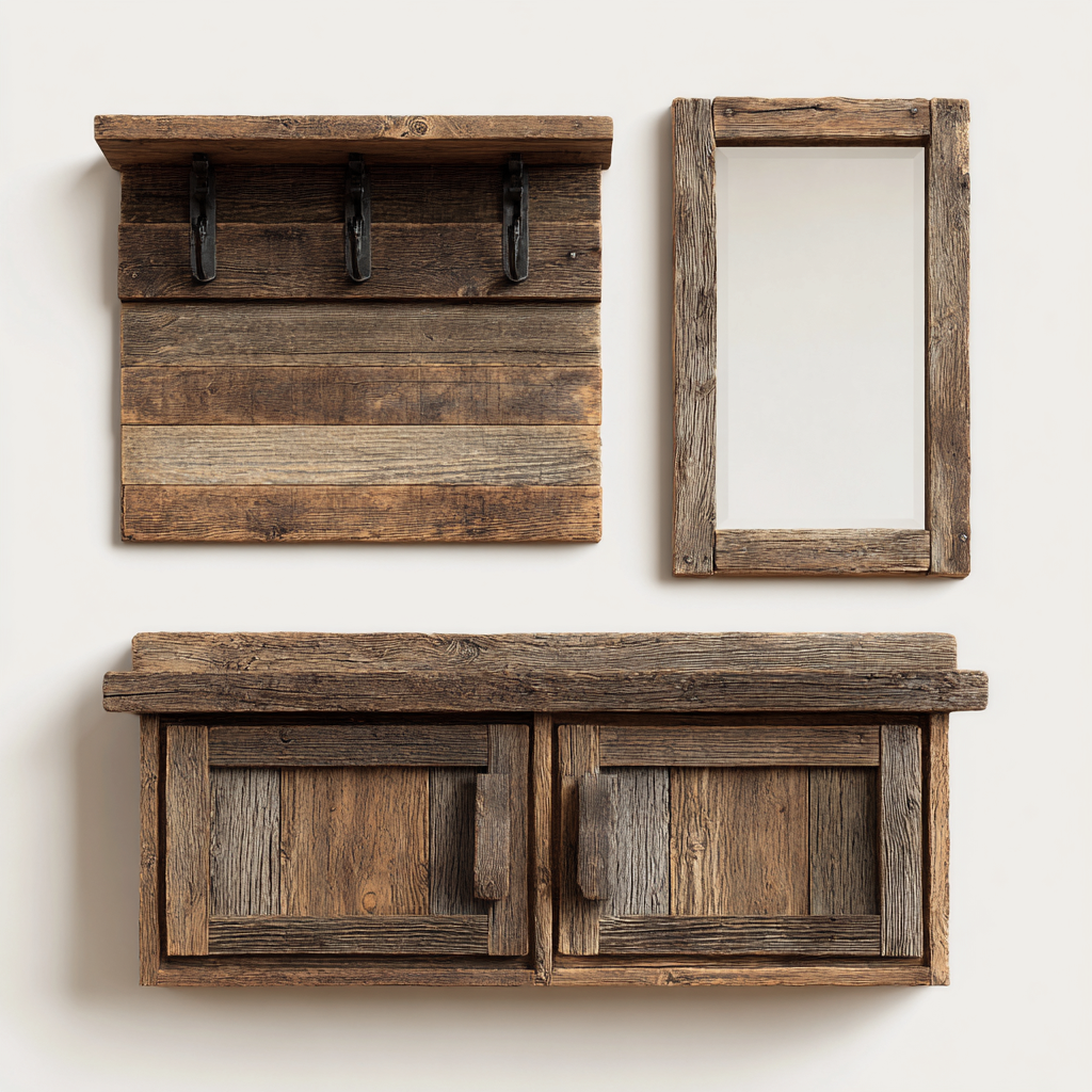 Garderobenständer Set Holz 90X25X60 Cm - Rustikales Design Für Flur-Nookmymart