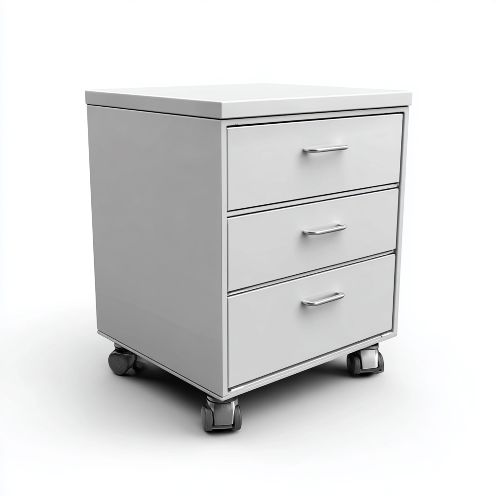 Aktenschrank 42X40X60 Cm - Weiß - Mobiles Modernes Büromöbel-Nookmymart