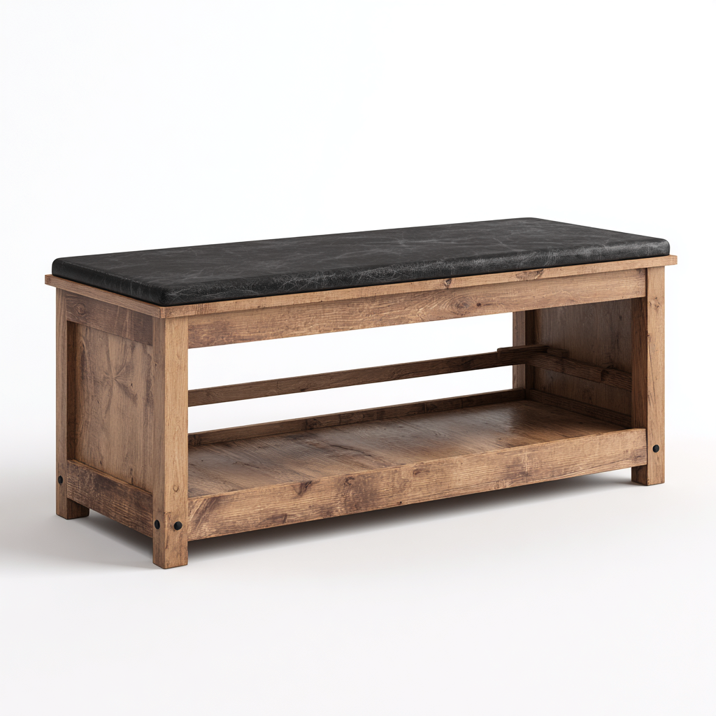 Schuhschrank Sitzbank Holzoptik 100X35X45 Cm - Offenes Design - Für Flur-Nookmymart