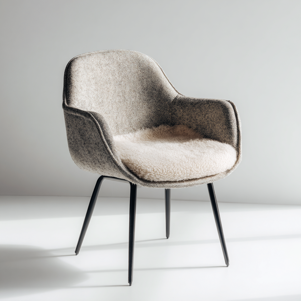 Sessel Stoff 60X58X82 Cm - Beige - Modernes Design-Nookmymart