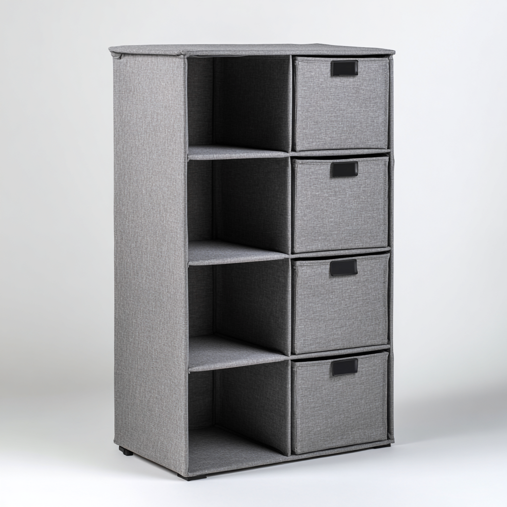 Schuhschrank Stoffregal Mit Aufbewahrungsboxen 45X30X90 Cm - Grau - Für Flur - Modernes Design-Nookmymart