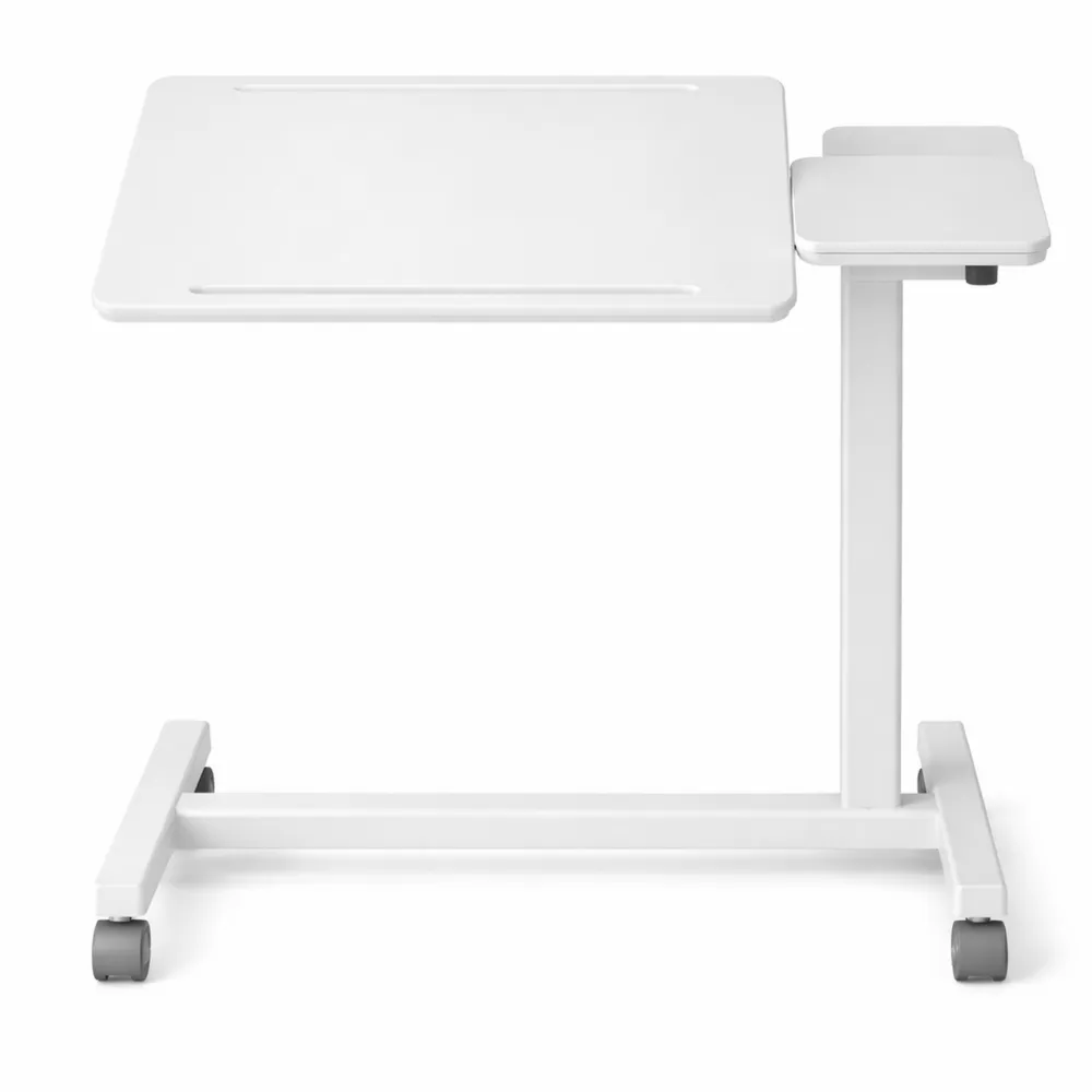 Table d'appoint multifonctionnelle avec roulettes et plateau inclinable