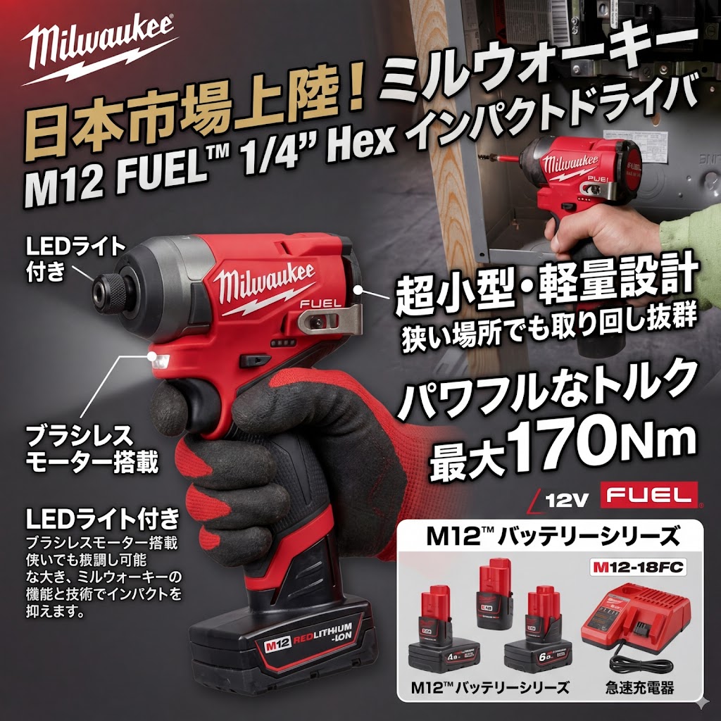 現場のスピードを一気に加速⚡ M12 FUEL™ IMPACT