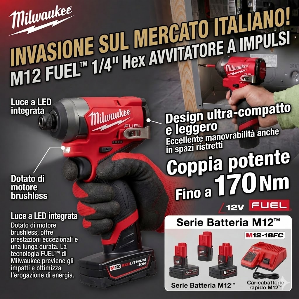 Accelera istantaneamente la velocità in cantiere ⚡ M12 FUEL™ IMPACT