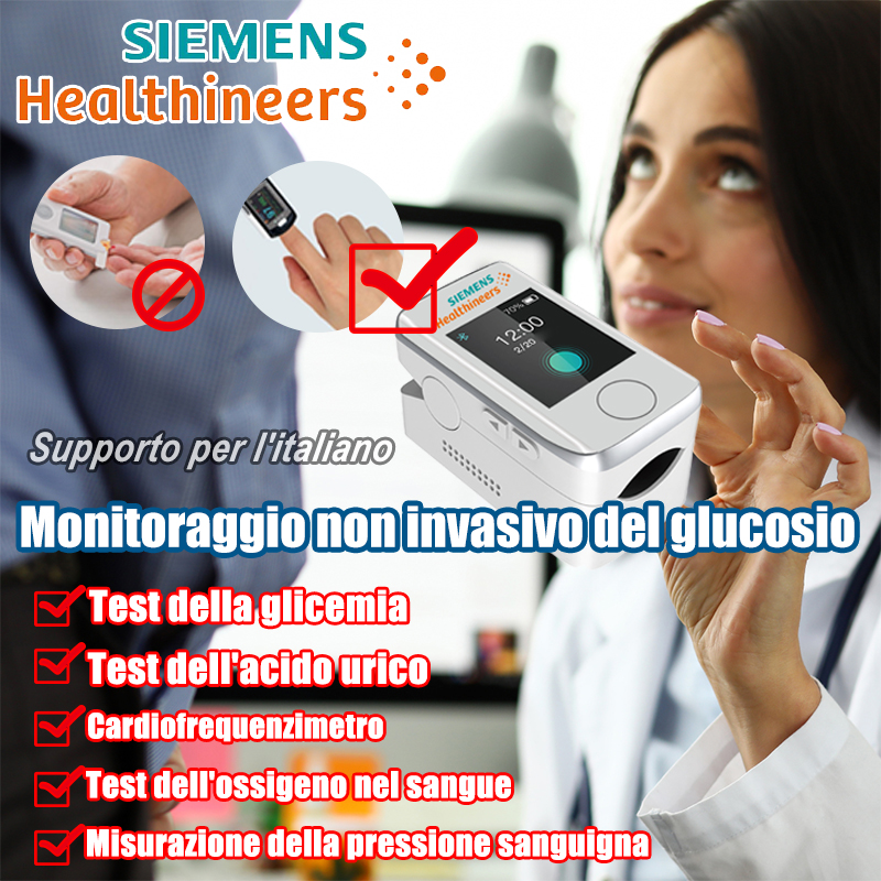 Glucometro multifunzionale non invasivo Siemens (garanzia 10 anni) (misurazione accurata 5 secondi)