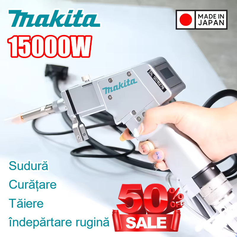 【Economisiți 50%】 Pistol de sudură cu laser portabil multifuncțional Makita 15000W 4in1