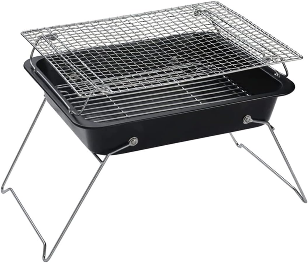 Tragbarer faltbarer Holzkohlegrill BBQ Grill für Picknick, Terrasse, Hinterhof und Camping, kompakter Outdoor Grill-Cozygobay