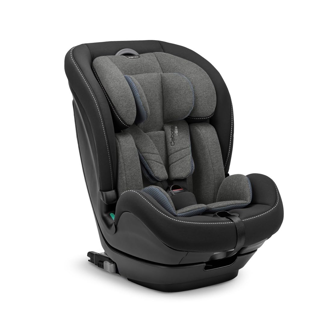 Inglesina Caboto i-Size Kinderautositz 76-150 cm Isofix 15 Monate bis 12 Jahre vorwärtsgerichtet höhenverstellbar Vulcan Black-Cozygobay