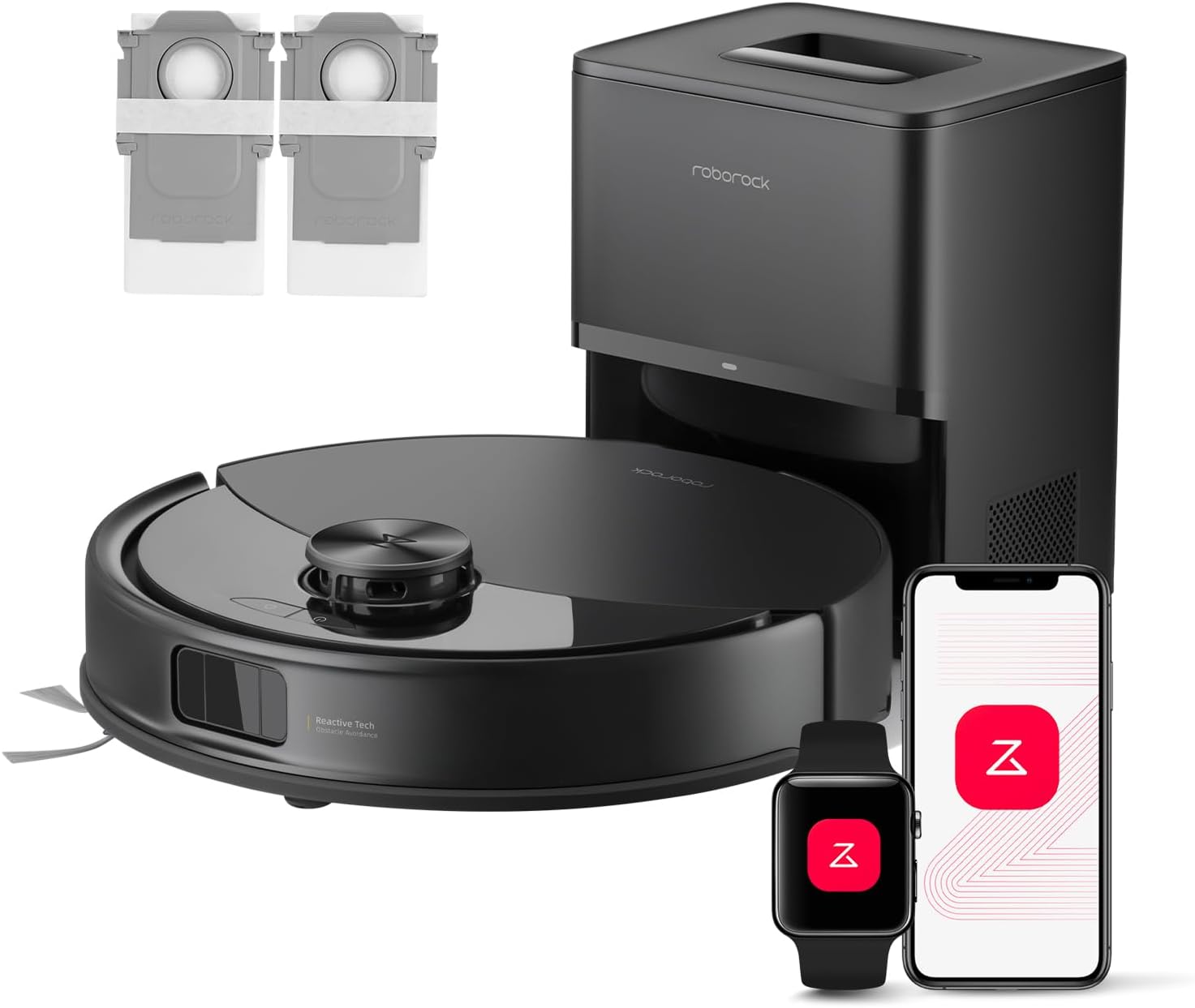 roborock Q10 S5 Set Saugroboter mit Wischfunktion 10000Pa HyperForce Saugkraft Auto-Lifting Mopping Dual Anti-Tangle für Tierhaare Teppiche Hartböden Schwarz-Cozygobay
