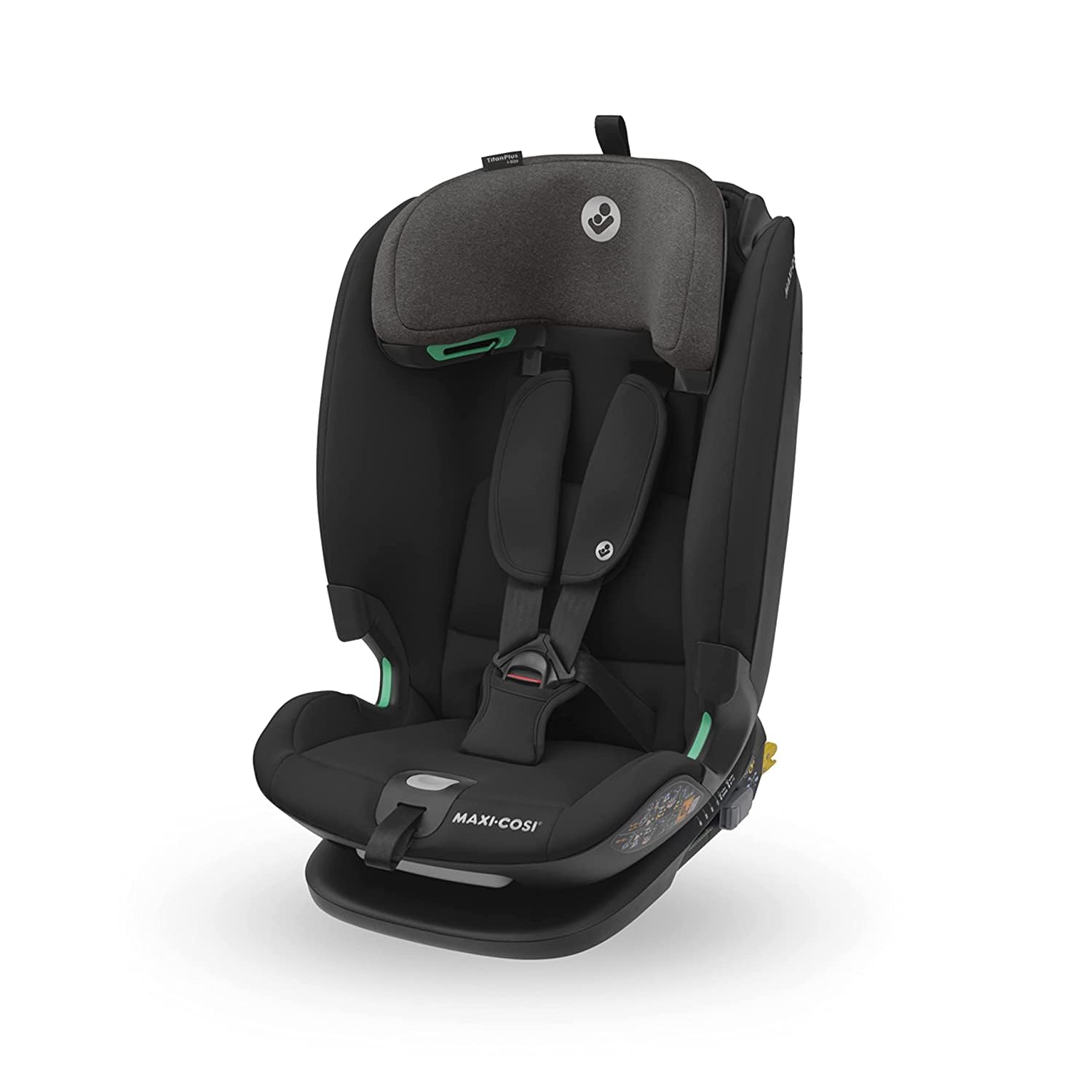 Maxi Cosi Titan Plus i Size Kinderautositz mit Isofix 76 bis 150 cm 15 Monate bis 12 Jahre G CELL Seitenaufprallschutz 4 Liegepositionen 11 Höhenverstellungen Authentic Black-Cozygobay