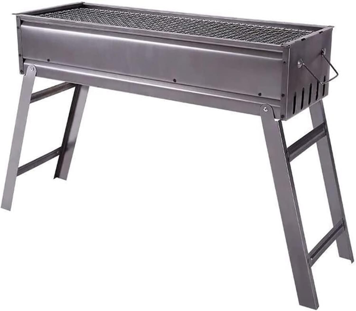 Tragbarer klappbarer Holzkohlegrill Outdoor 60 x 47 x 23 cm, Camping Grill für Garten, Picknick, Wandern und Familienessen-Cozygobay