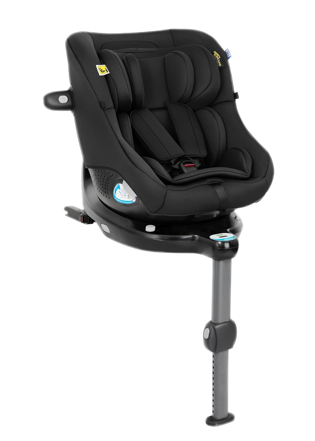 Graco Turn2Me DLX i-Size R129 360 Grad drehbarer Reboarder 40-105 cm, ISOFIX Autositz bis ca. 4 Jahre, 5-Punkt-Gurt, Liegepositionen, Rückprallbügel, Drehsperre, Schwarz Midnight-Cozygobay