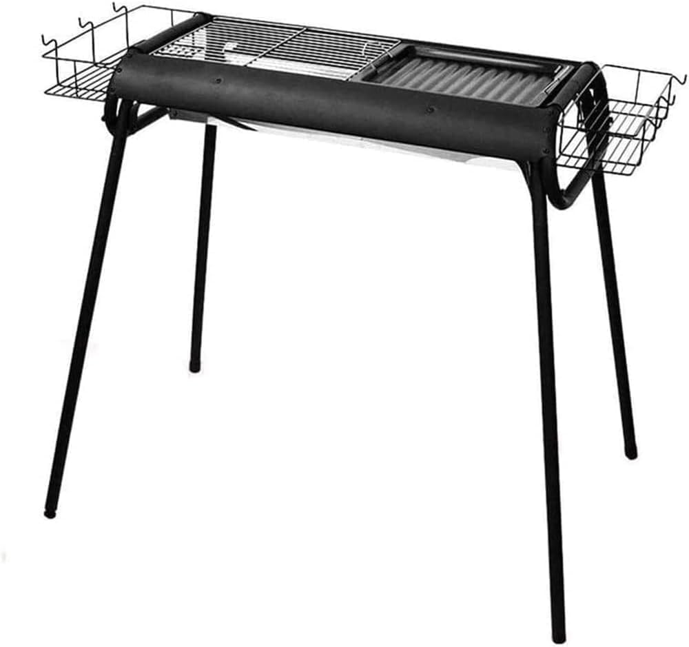 Tragbarer Standgrill aus Edelstahl für den Außenbereich, zusammenklappbarer Holzkohlegrillofen für Zuhause, Garten und Camping, Grillset für Fleisch und Gemüse-Cozygobay