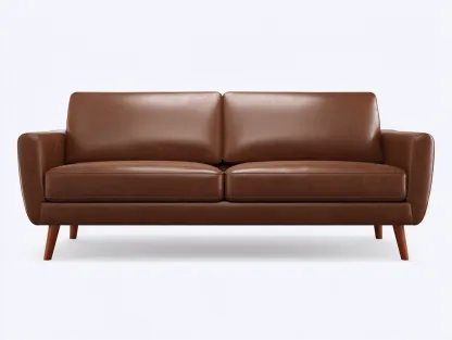 Sofás 3 plazas tapizado cuero sintético 205x88x90 cm - marrón - diseño moderno-Sofagohut