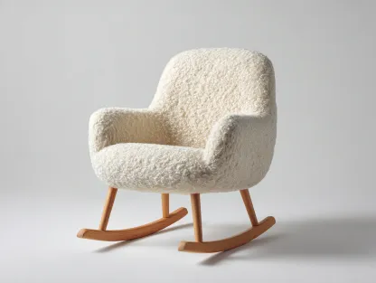 Mecedoras tapizada tela bouclé 72x88x92 cm blanco - diseño moderno relajación-Sofagohut