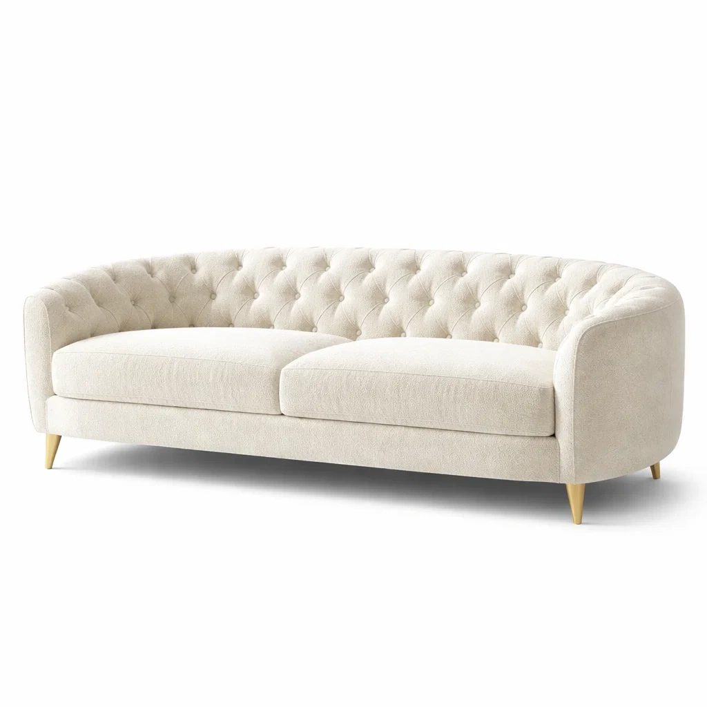 Sofa aus Stoff Creme Dreisitzer-NESTAROMA