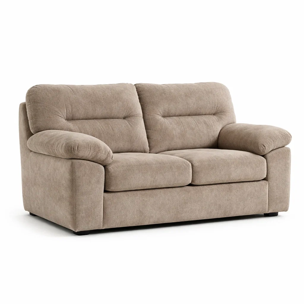 Sofa aus Stoff Polyester Beige Zweisitzer-NESTAROMA