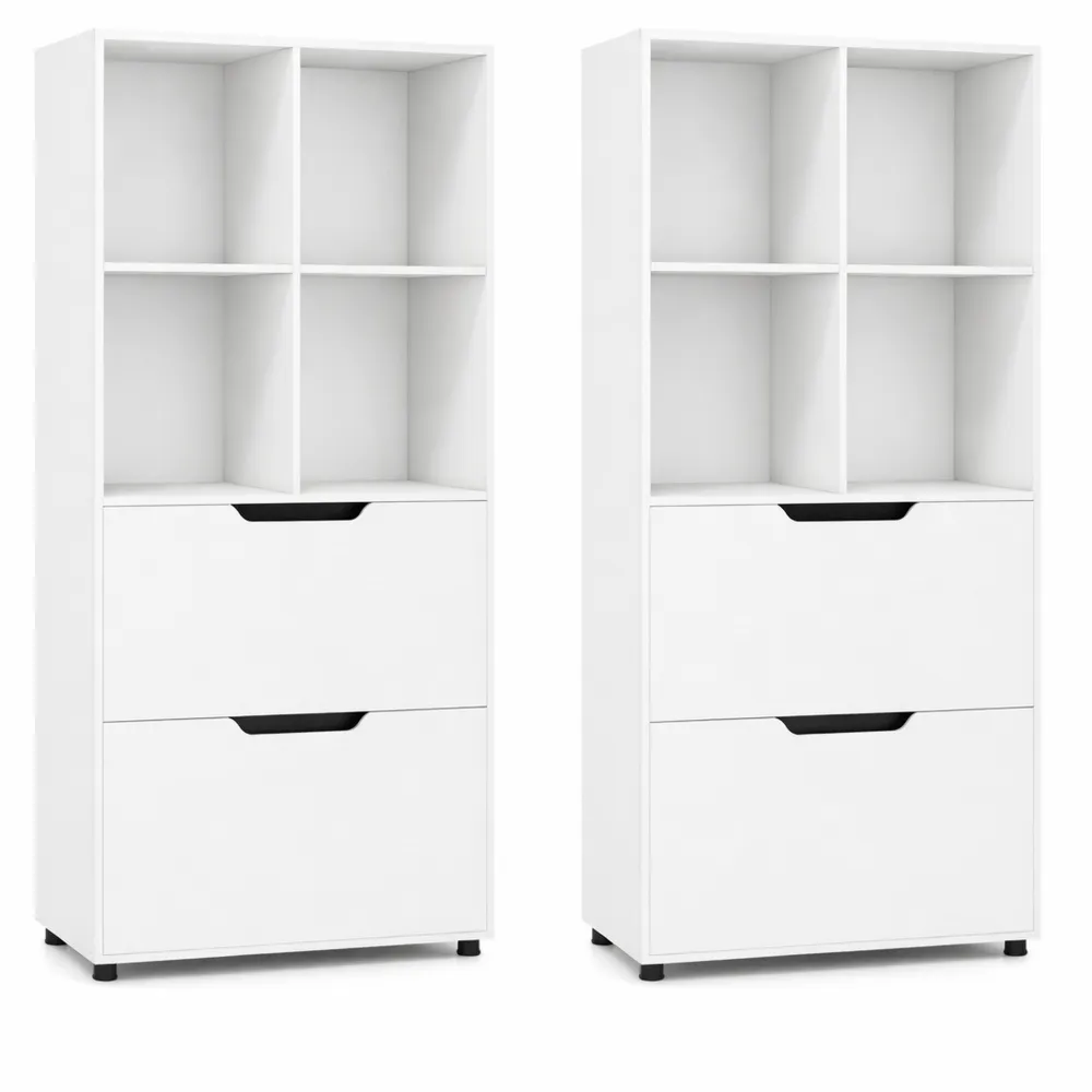 Étagère en bois avec cubes et tiroirs pour rangement