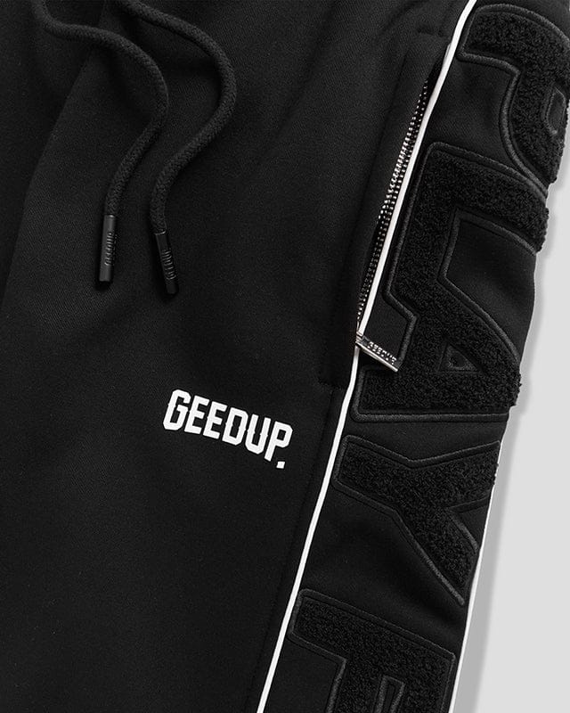 Geedup Play For Keeps Black/White Trackpants
