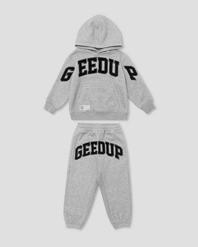 Geedup Team Logo Grey/Black Kids Tracksuit