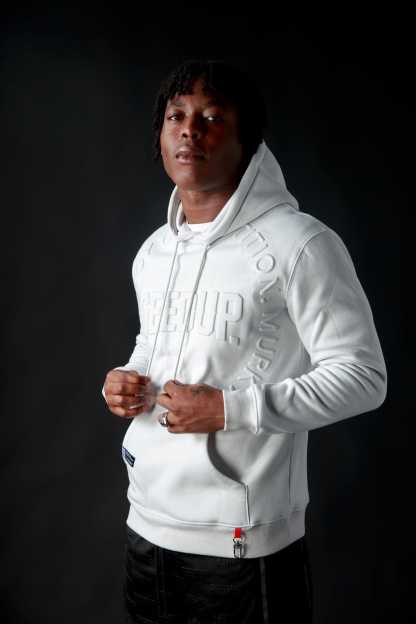 Geedup Hoodie O/S Emblem Emboss Ice Grey