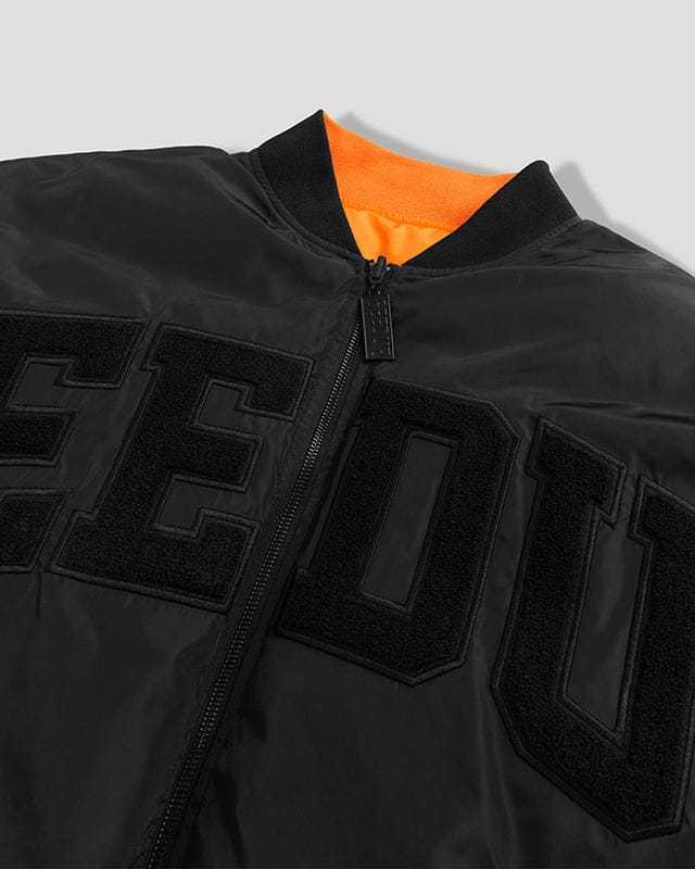 Geedup Team Logo/Handstyle Reversible Black/Orange Bomber