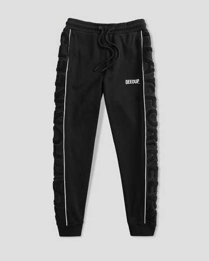 Geedup Play For Keeps Black/White Trackpants