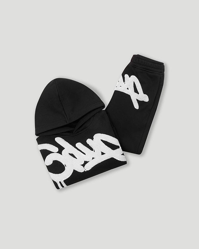 Geedup Handstyle Kids Black/White Tracksuit