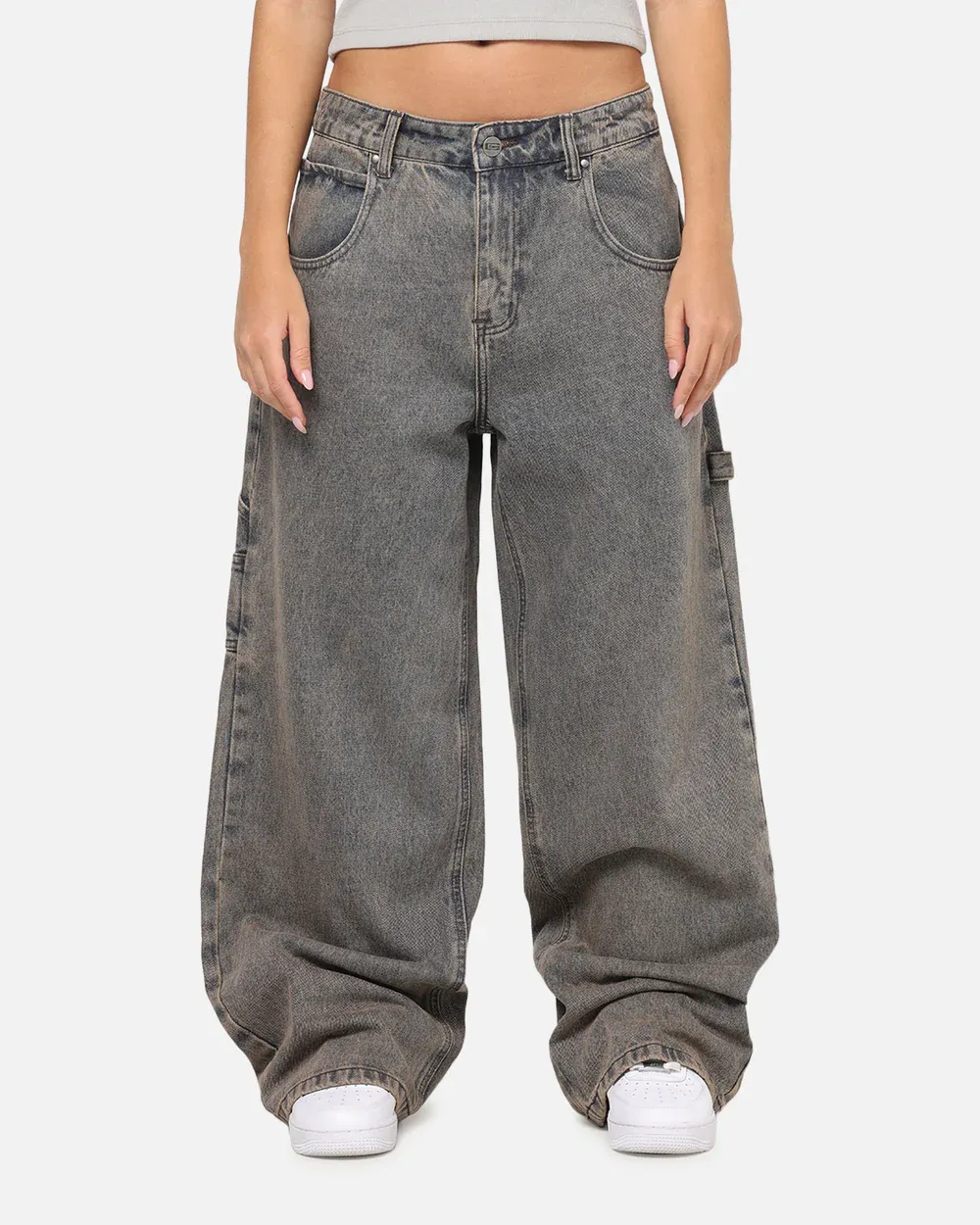 Carre Baggy Carpenter Jeans Washed Grey