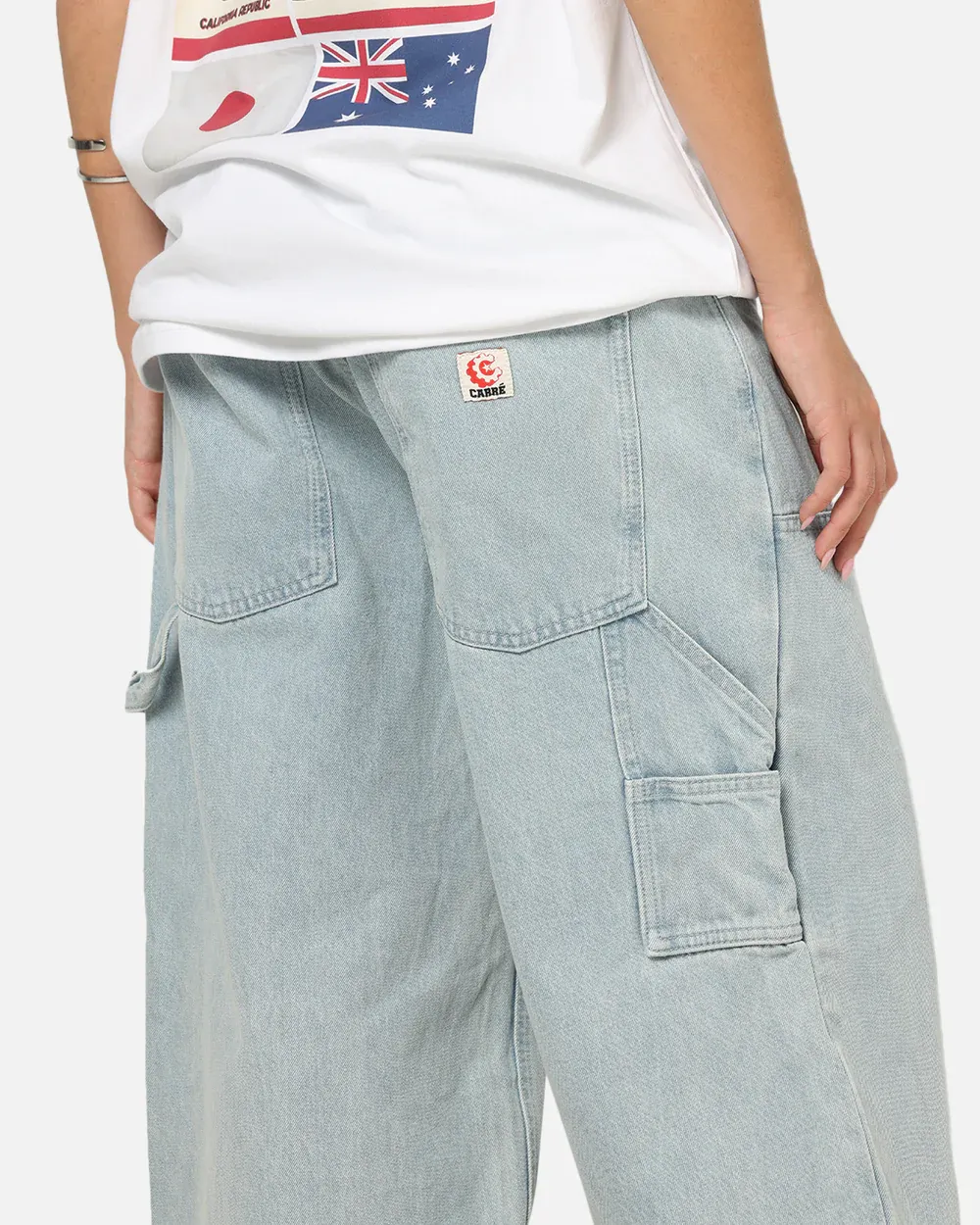Carre Baggy Work Jeans Light Blue Wash