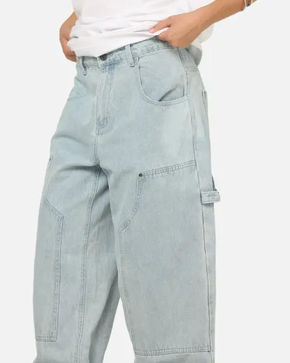Carre Baggy Work Jeans Light Blue Wash