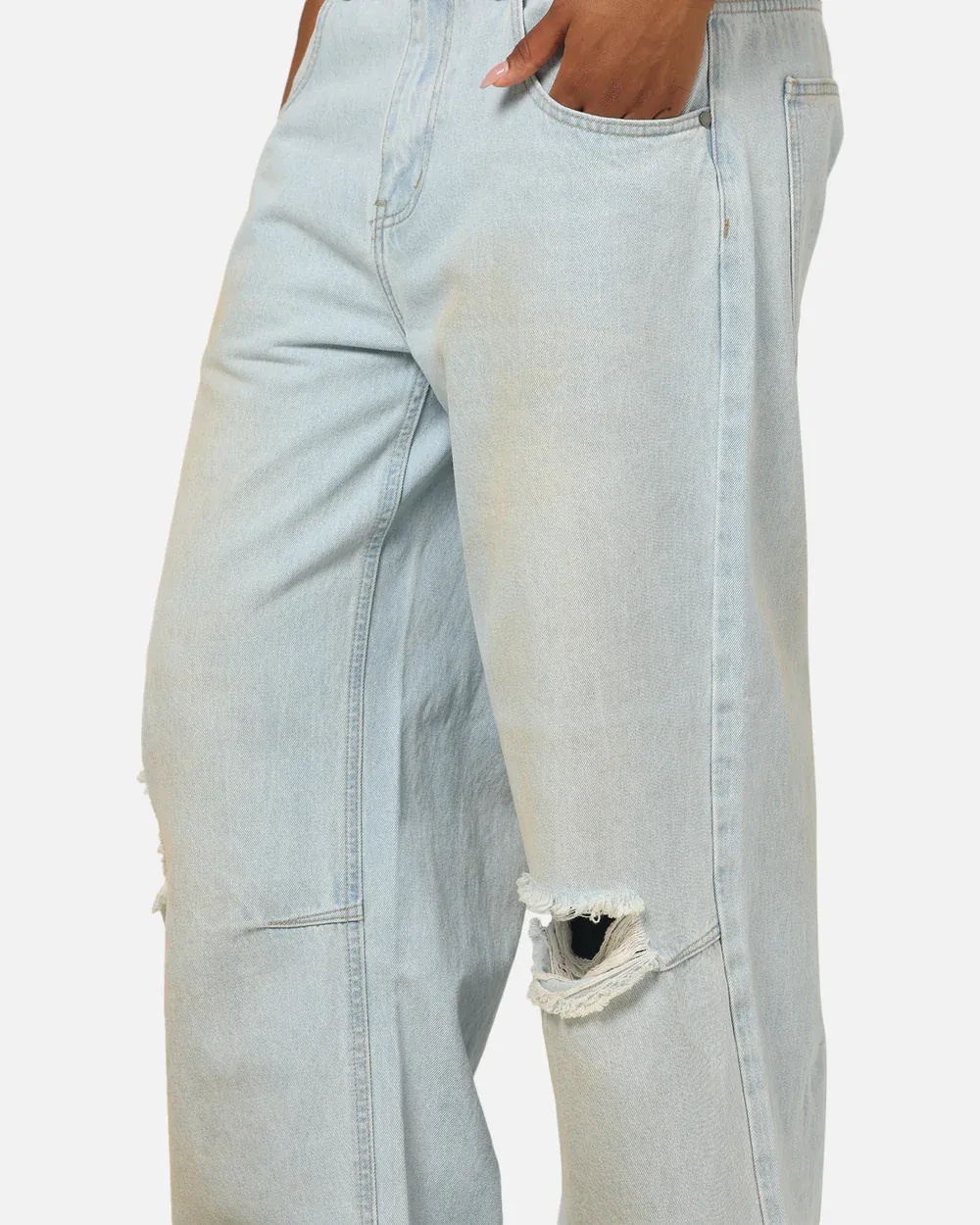 Saint Morta Amplus Distressed Jeans Light Dirty Denim