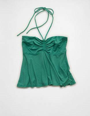 AE Soft & Sexy Halter Cinch Babydoll Top