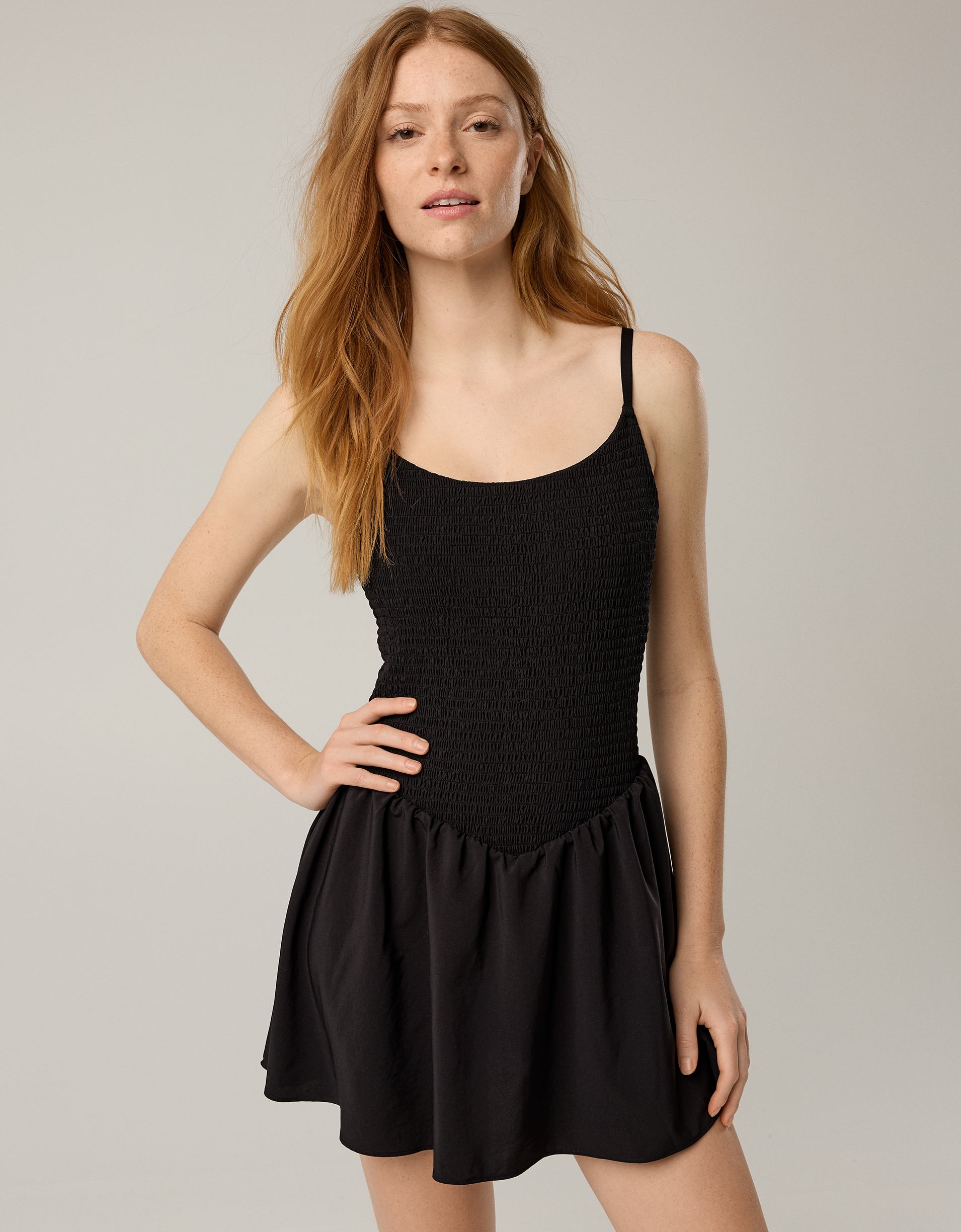 OFFLINE By Aerie Real Me Smocked Flowy Dress