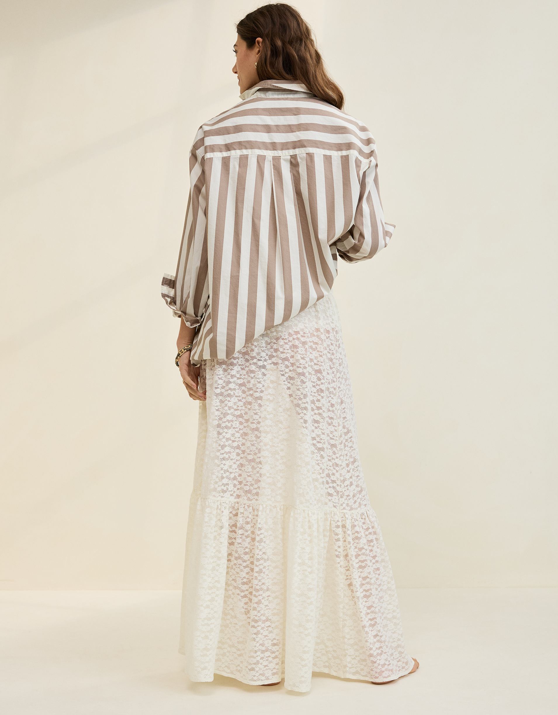 Aerie Tiered Lace Maxi Skirt