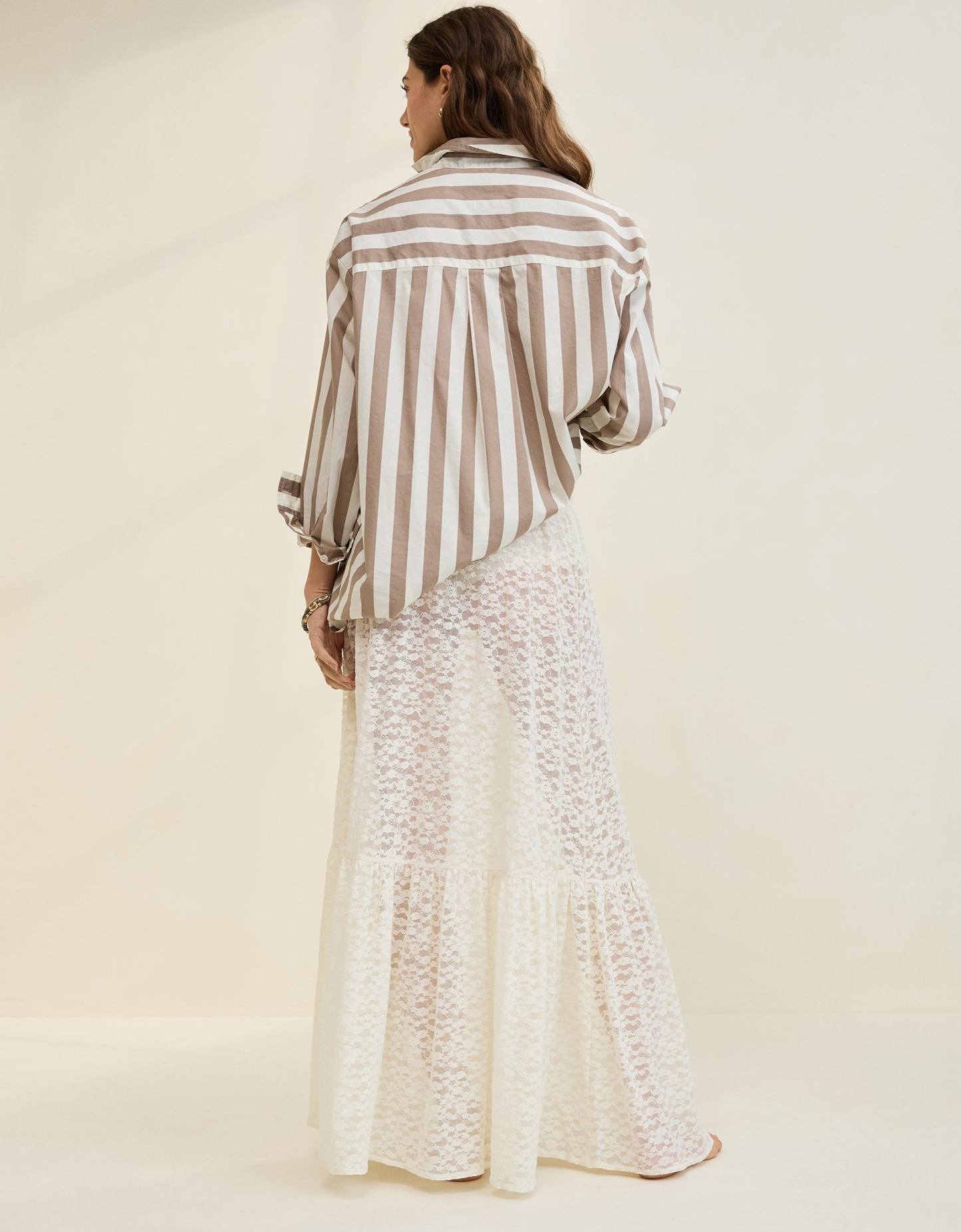 Aerie Tiered Lace Maxi Skirt