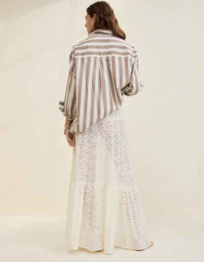 Aerie Tiered Lace Maxi Skirt