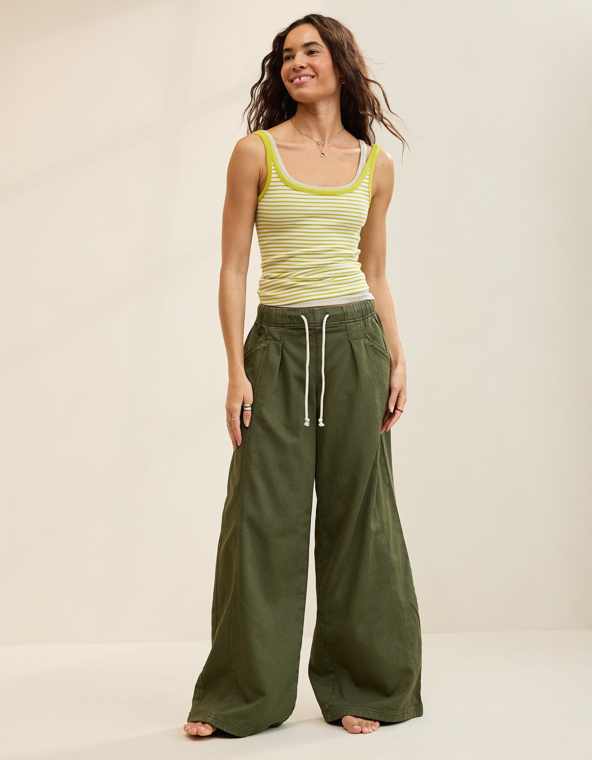 Aerie Daydream Denim Stretch Trouser
