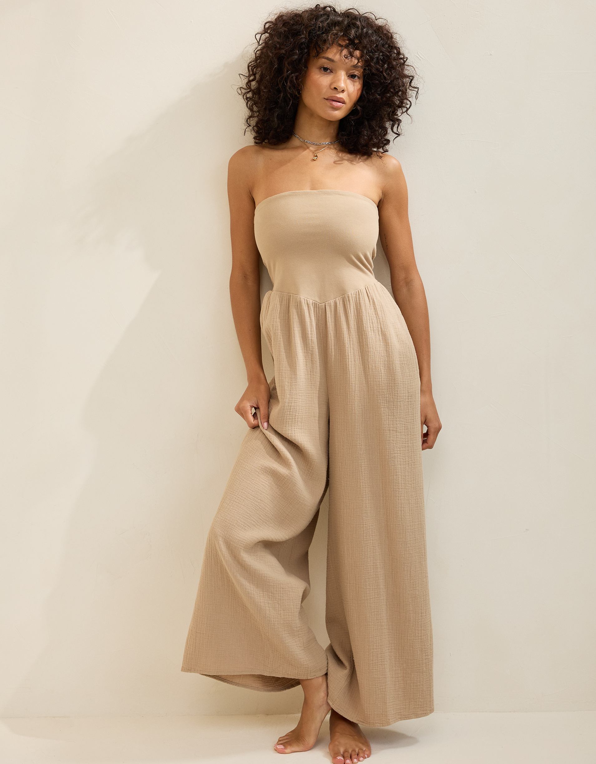 Aerie At The Barre Strapless Jumpsuit