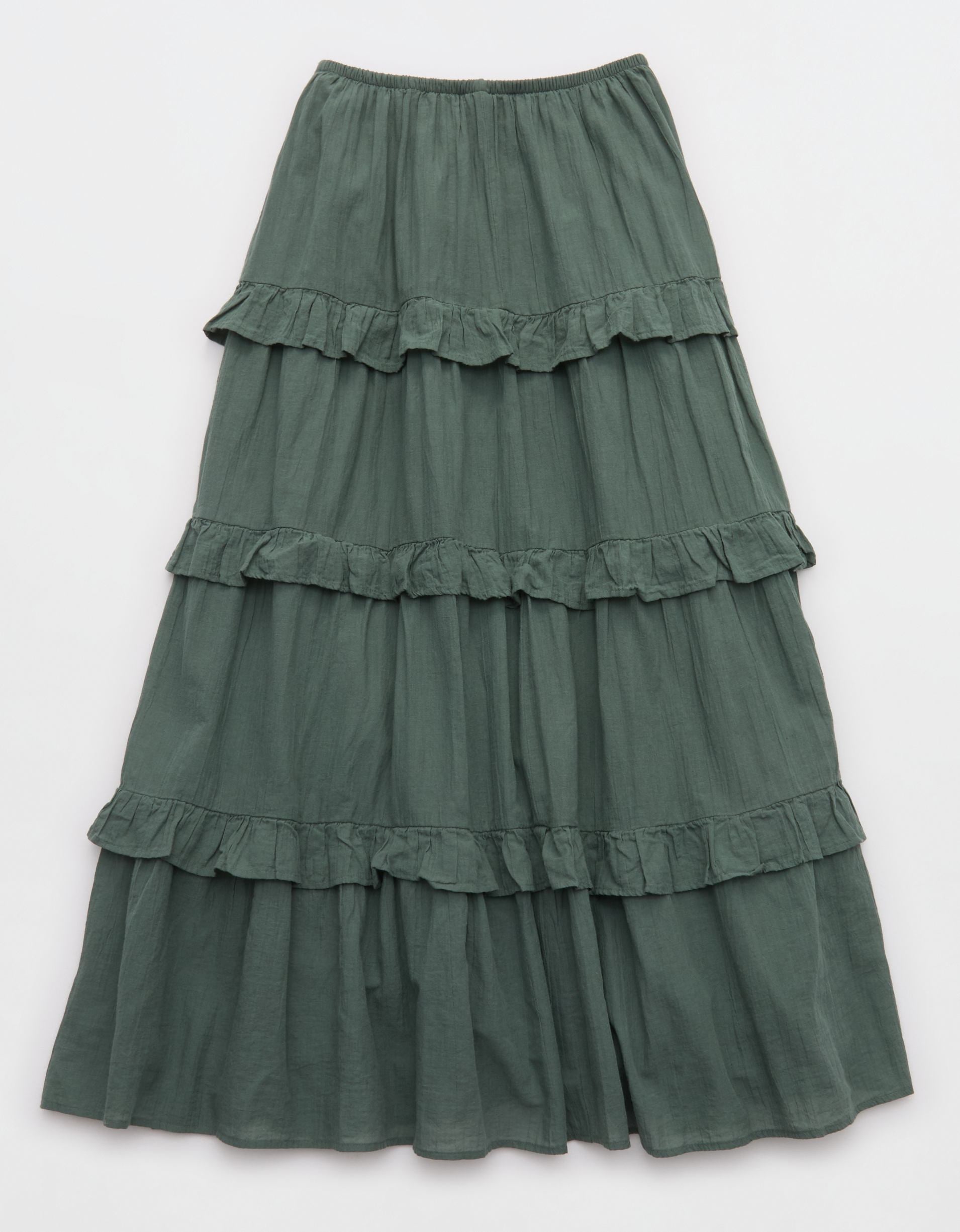 Aerie Ready To Ruffle Tiered Midaxi Skirt